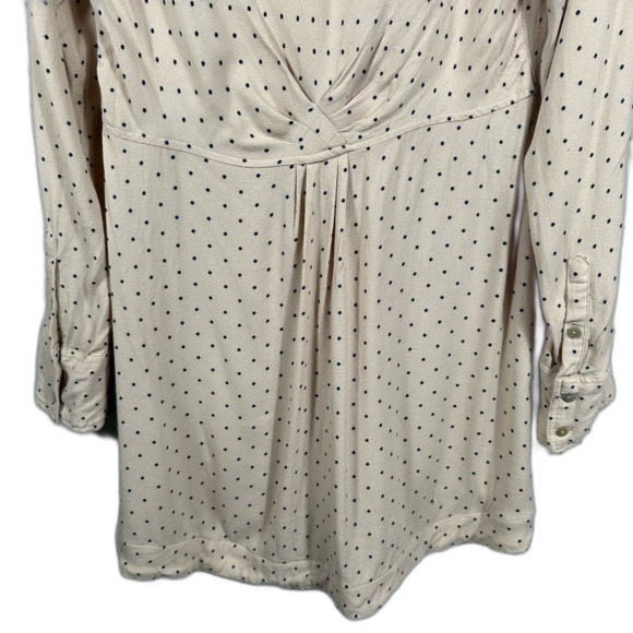 Free People Blush This Town Polka Dot Valentine’s Buttondown Dress Size Medium - Picture 7 of 16